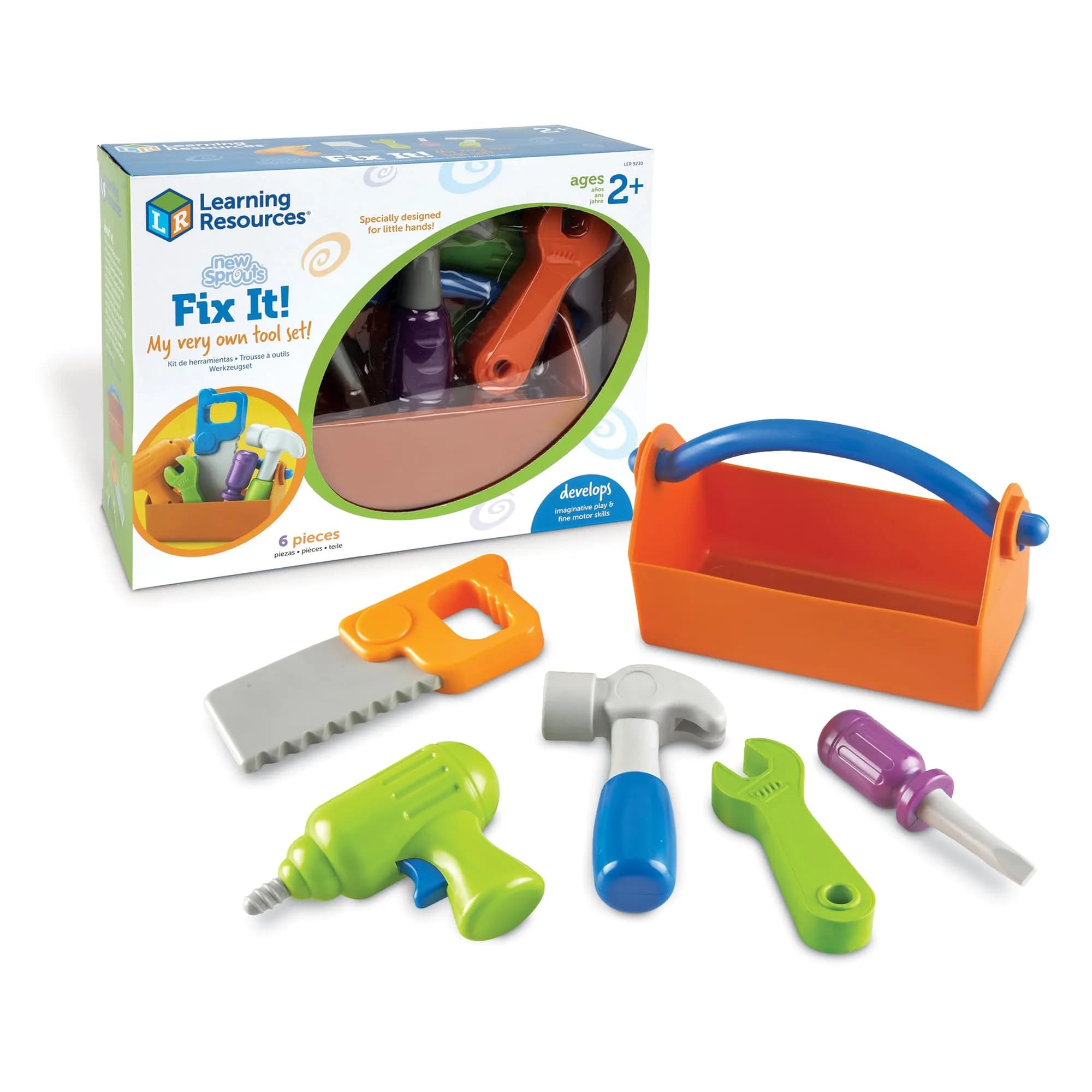 Learning Resources New Sprouts Fix It! Tool Set 6 Pieces | Develops Fine Motor Skills - main product image