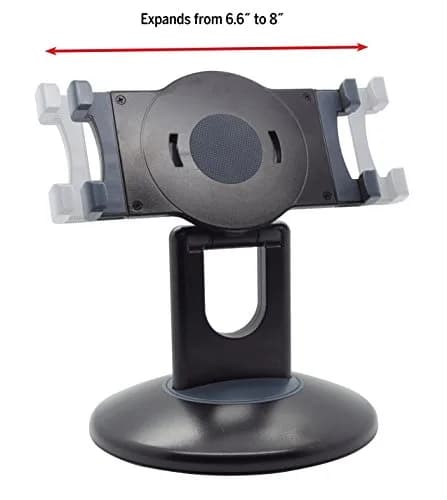 Kantek Adjustable Tablet Desk Stand with Weighted Base for 7"-10" Tablets | Rotating Secure Support thumbnail 2