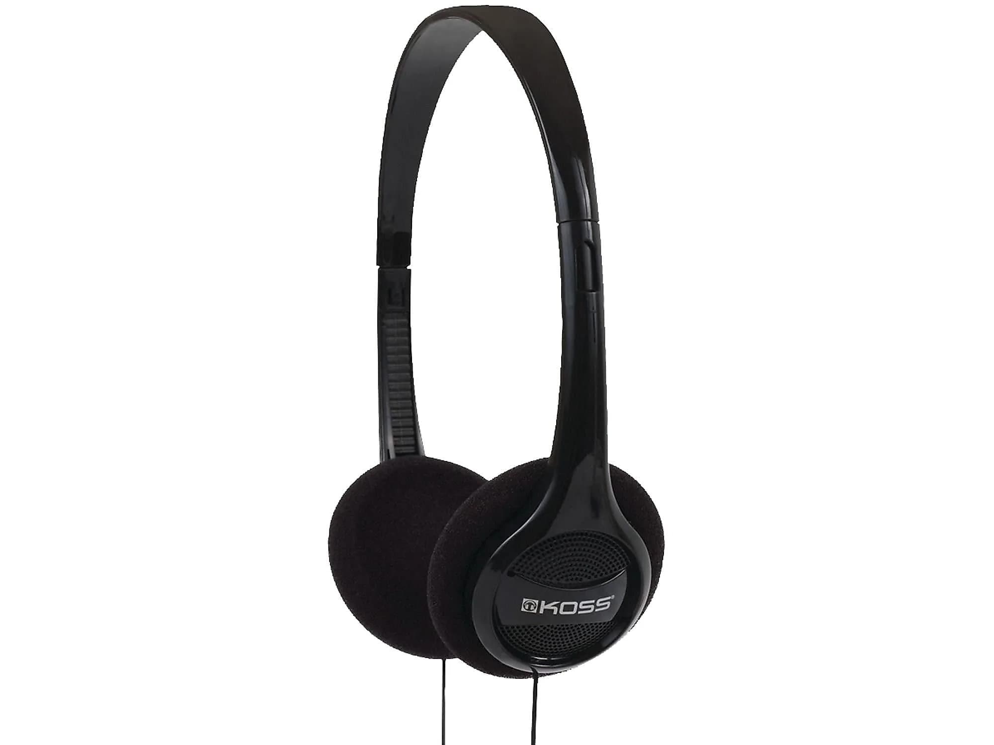Koss KPH7 Lightweight Portable On-Ear Headphones, Black | 4 ft Cord, 32 Ohm Impedance - main product image