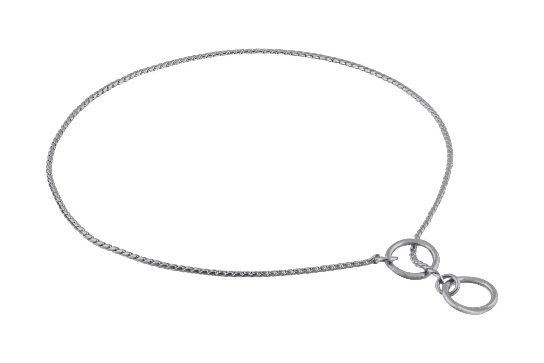 alvalley Dog Show Collar Metal Chain Brass Snake 14" | Elegant Slip Collar for Shows & Training
