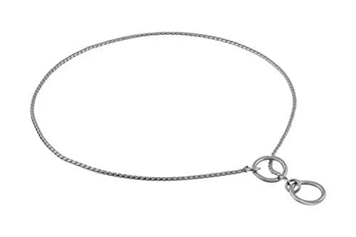 alvalley Dog Show Collar Metal Chain Brass Snake 14" | Elegant Slip Collar for Shows & Training thumbnail 1