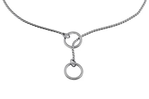 alvalley Dog Show Collar Metal Chain Brass Snake 14" | Elegant Slip Collar for Shows & Training thumbnail 2