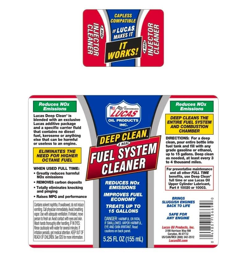 Lucas Oil Deep Clean Fuel System Cleaner 155ml (5.25 fl oz) | For Petrol & Diesel Engines thumbnail 5