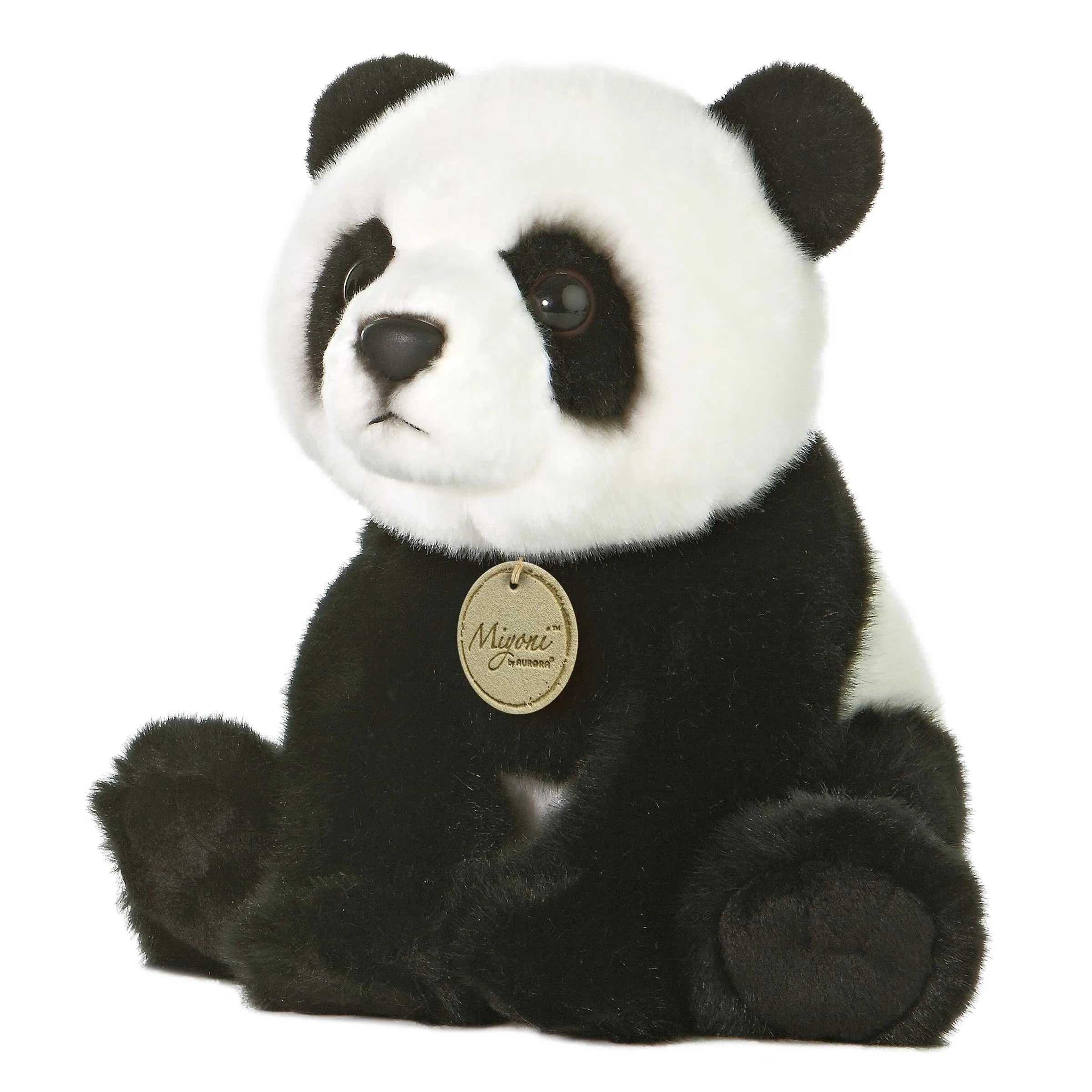 Aurora Miyoni 7.5" Panda Realistic Stuffed Animal | Hand-stitched plush toy for kids & collectors - main product image