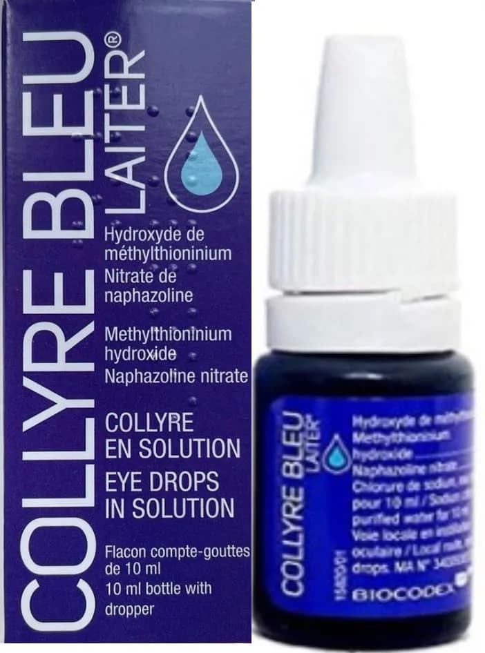 Laiter Original Collyre Bleu Eye Drops 10ml (0.34 Fl Oz) | Refreshing Ocular Lubricant thumbnail 1