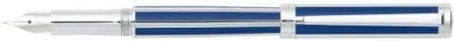 Sheaffer Intensity Ultramarine Striped Fountain Pen Medium Nib 0.5mm | Smooth Ink Flow thumbnail 1