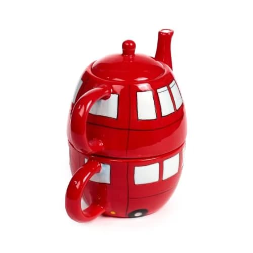Puckator Routemaster Red Bus Tea for One Set, Ceramic, Mixed, Total Height 17cm | London Bus Tea Cup & Pot thumbnail 6