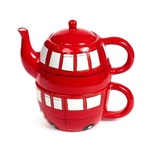 Puckator Routemaster Red Bus Tea for One Set, Ceramic, Mixed, Total Height 17cm | London Bus Tea Cup & Pot thumbnail 7