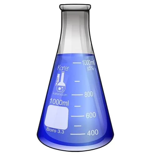 Karter Scientific 1000ml Erlenmeyer Flask with Narrow Mouth & Graduations | 3.3 Borosilicate Glass thumbnail 3