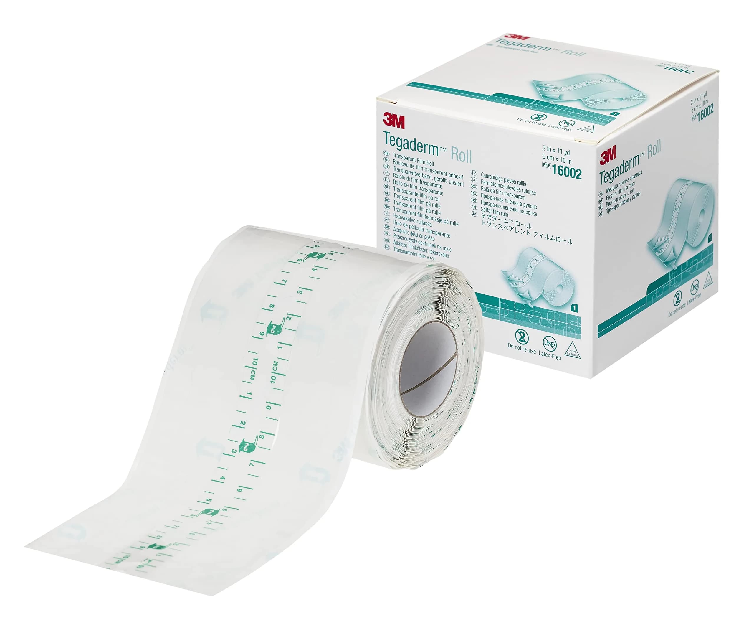 Tegaderm Transparent Film Roll 5CM x 10M Waterproof Bacterial Barrier for Medical Fixation — 2" x 11 yd (5cm x 10m)