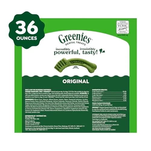 Greenies Petite Natural Dental Dog Treats, Original Flavor, 60 Count | Veterinarian-Recommended Oral Care thumbnail 9