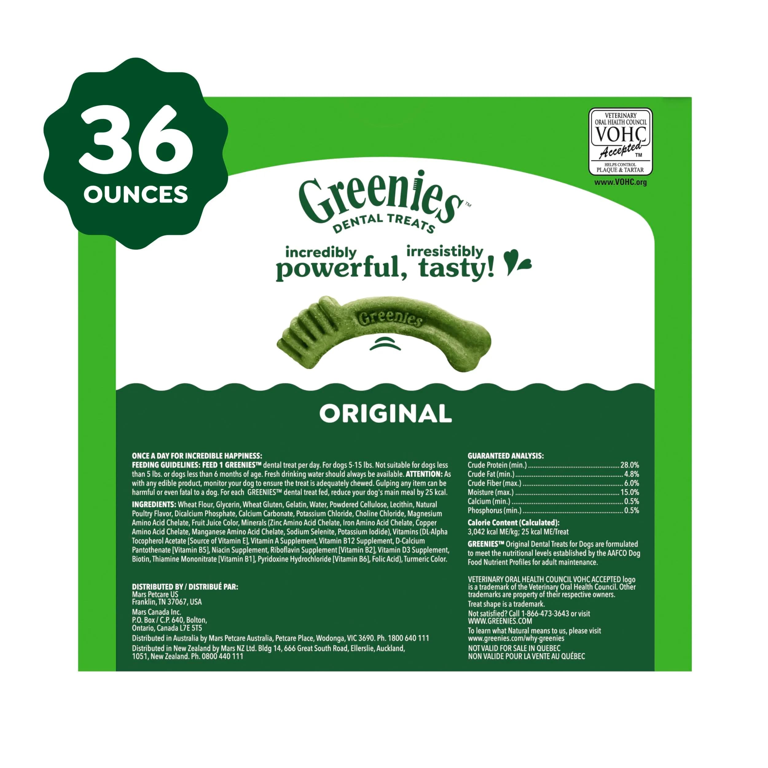 Greenies Teenie Original Natural Dental Dog Treats, Chicken, 130 Count (36 oz / 1020 g) | Vet-Recommended for Small Dogs 5-15 lbs - view 9