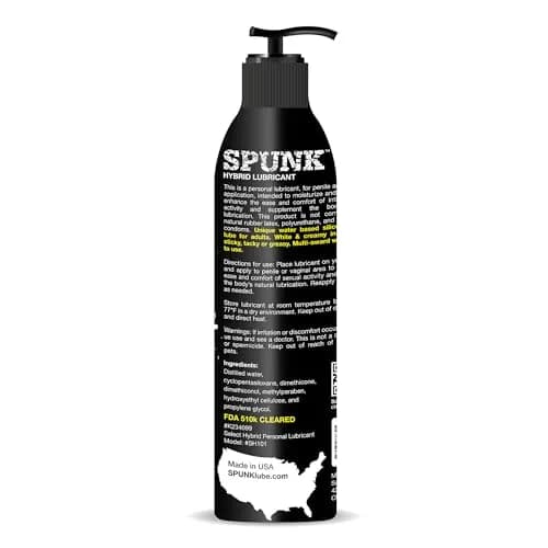SPUNK Hybrid Lube Water & Silicone Based Personal Lubricant 236ml (8 Fl Oz) | Long-Lasting Glide & Easy Clean-Up thumbnail 3