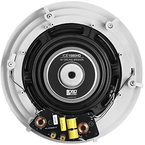 OSD Audio 10” in-Ceiling Speaker – 150W Stereo System, Pivoting Tweeter, ICE1080HD | High Power Home Theater Speaker thumbnail 3