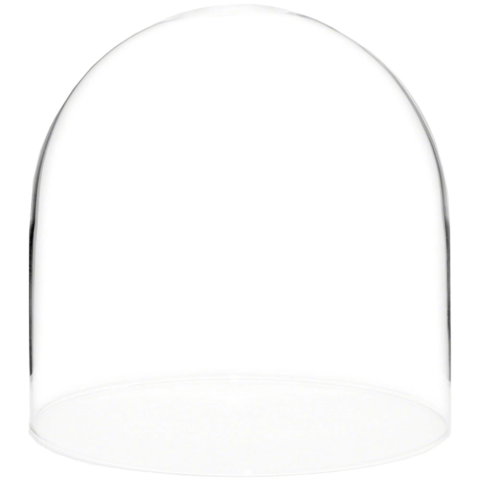 Plymor 8" x 8" Glass Display Dome Cloche (no Base) | Handcrafted Clear Glass for Art & Decor