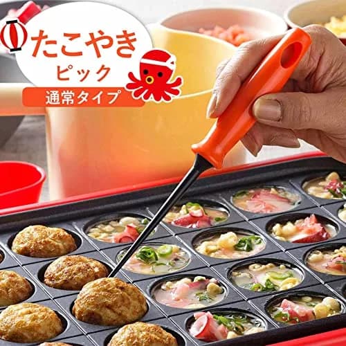 Shimomura Planning Takoyaki Picks Set of 2 | Scratch-Resistant Nylon Resin for Hot Plates & Cooking thumbnail 2