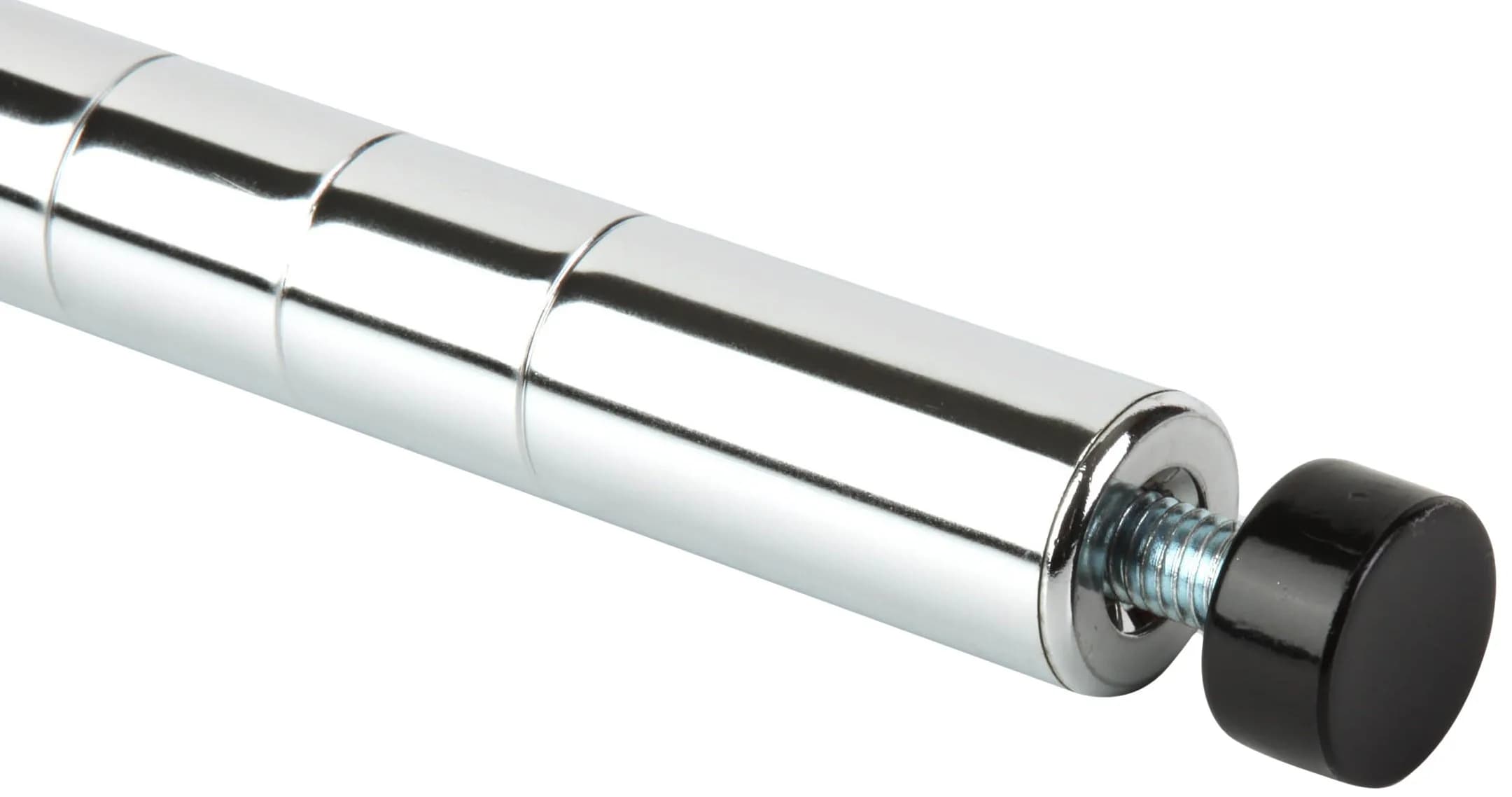 Honey-Can-Do 2-Pack Shelf Poles with Leg Levelers | Adjustable Steel Chrome 72-inch - main product image