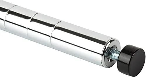 Honey-Can-Do 2-Pack Shelf Poles with Leg Levelers | Adjustable Steel Chrome 72-inch thumbnail 2