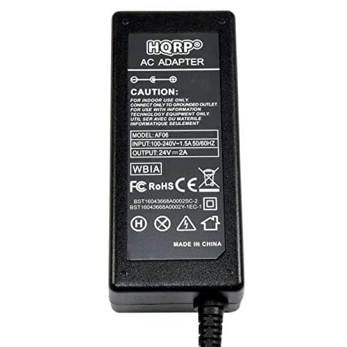 HQRP AC Power Adapter 24V 2A 48W with Euro Plug Adapter | Compatible with Logitech Racing Wheels thumbnail 3