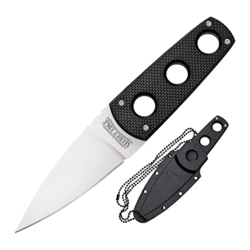 Cold Steel Secret Edge Neck Knife 6.5" Overall | Japanese AUS8A Steel, Griv-Ex Handle, Secure-Ex Sheath thumbnail 1