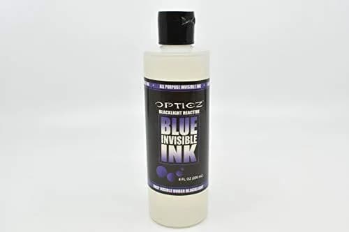 Opticz Blue UV Blacklight Reactive Security Ink 236ml (8 fl oz) | Invisible Ink for Security & Events thumbnail 4