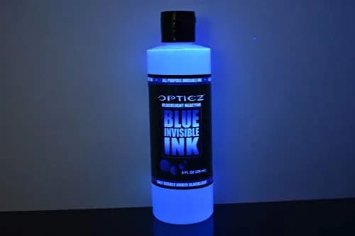 Opticz Blue UV Blacklight Reactive Security Ink 236ml (8 fl oz) | Invisible Ink for Security & Events thumbnail 2