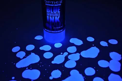 Opticz Blue UV Blacklight Reactive Security Ink 236ml (8 fl oz) | Invisible Ink for Security & Events thumbnail 3