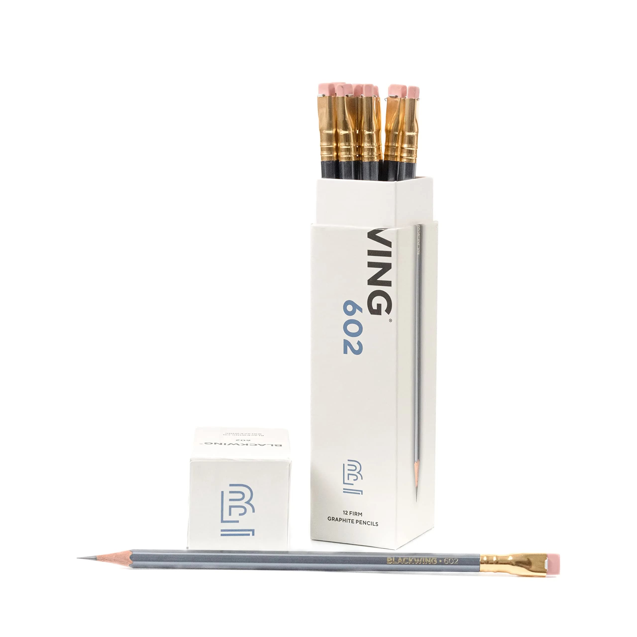 Blackwing 602 Pencils Firm Japanese Graphite Gunmetal Gray 0.8cm (0.3in) | Iconic Heritage Writing Instrument — Gunmetal Gray