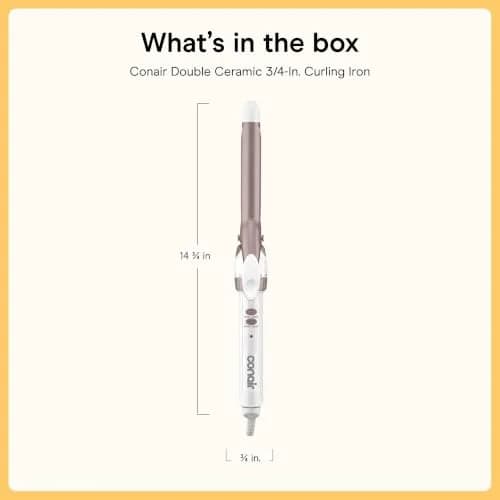 Conair Double Ceramic Curling Iron 1.9 cm (0.75-in) | 30 Heat Settings & Dual Voltage thumbnail 7