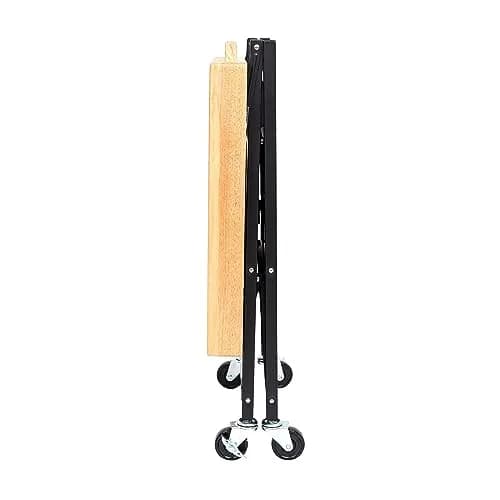 Origami RBT Series Steel-Frame Folding Kitchen Cart with Wheels, 3-Tier Shelves, Black – 200 lbs Capacity, Pre-Assembled, Portable for Indoor & Outdoor Use thumbnail 9