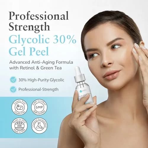 Perfect Image Glycolic Acid 30% Gel Peel with Retinol & Green Tea, 30mL | Professional Chemical Exfoliant for All Skin Types thumbnail 2