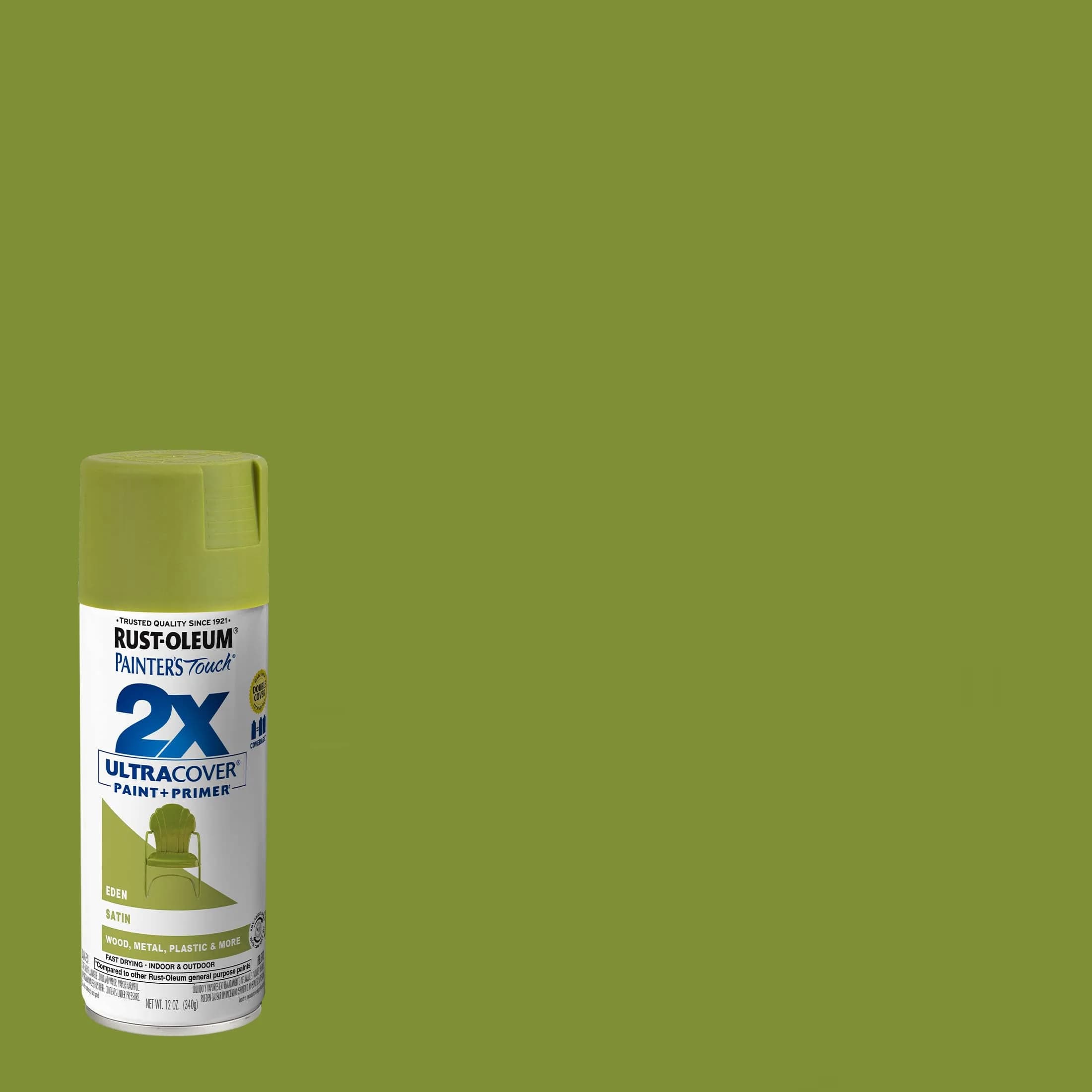 Rust-Oleum Painter's Touch 2X Ultra Cover Satin Eden Spray Paint, 340g - view 2