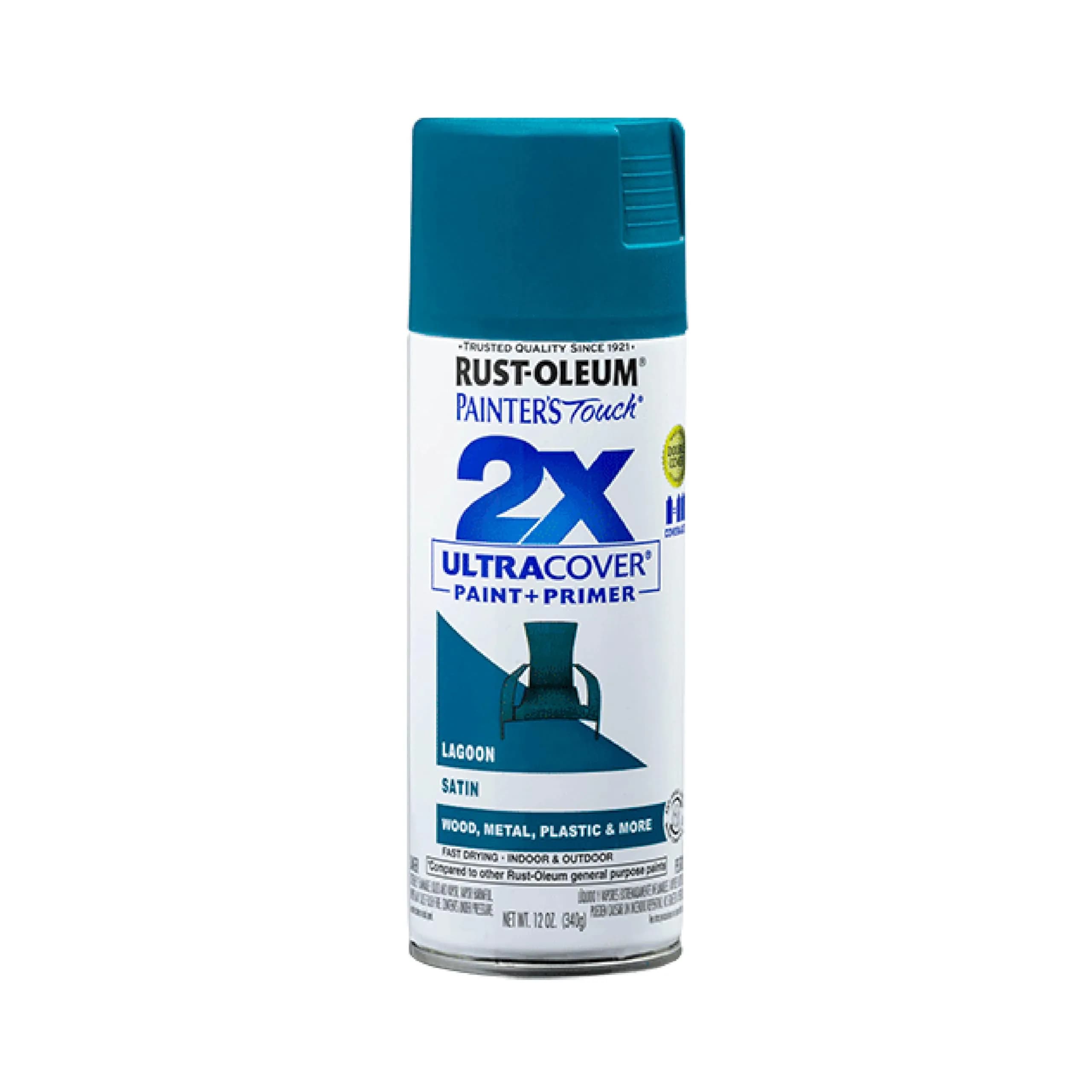 Rust-Oleum Painter's Touch 2X Ultra Cover Spray Paint, Satin Lagoon Finish - main product image