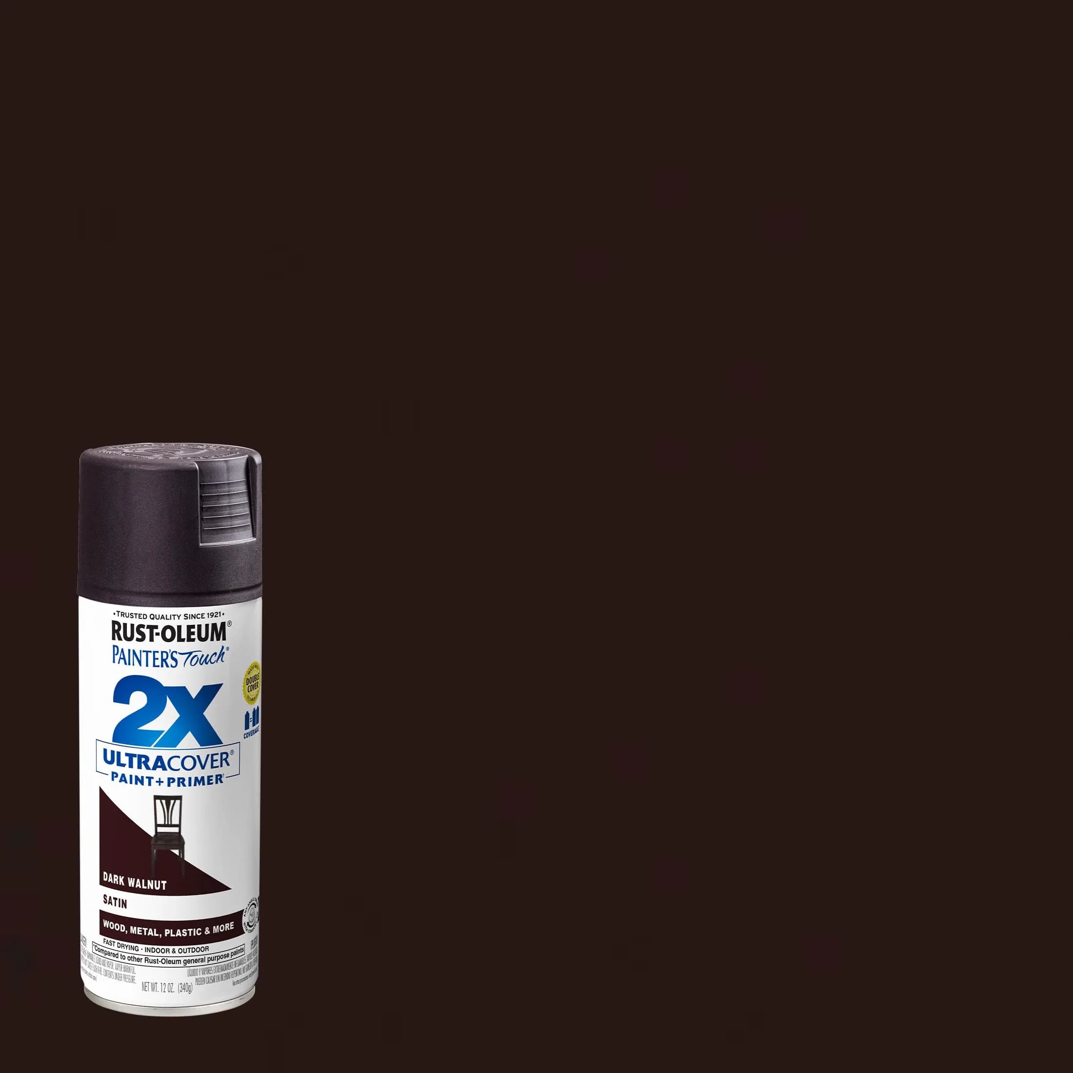 Rust-Oleum Painter's Touch 2X Satin Dark Walnut Spray Paint - 340g - view 2