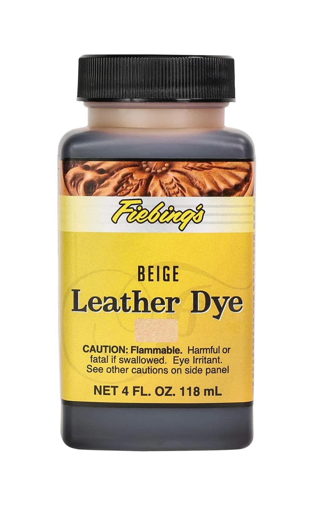 Fiebing's Beige Leather Dye 118ml (4 fl oz) - Alcohol-Based Penetrating Dye for Leather & Wood - main product image