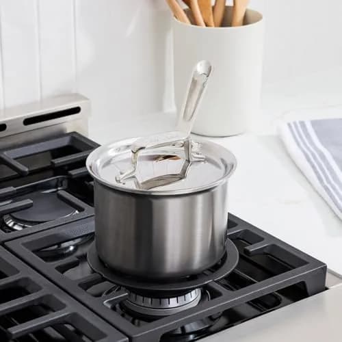All-Clad D5 Stainless Steel 2 Qt Sauce Pan with Lid | Made in USA, Even Heat, Durable, Induction Safe thumbnail 4