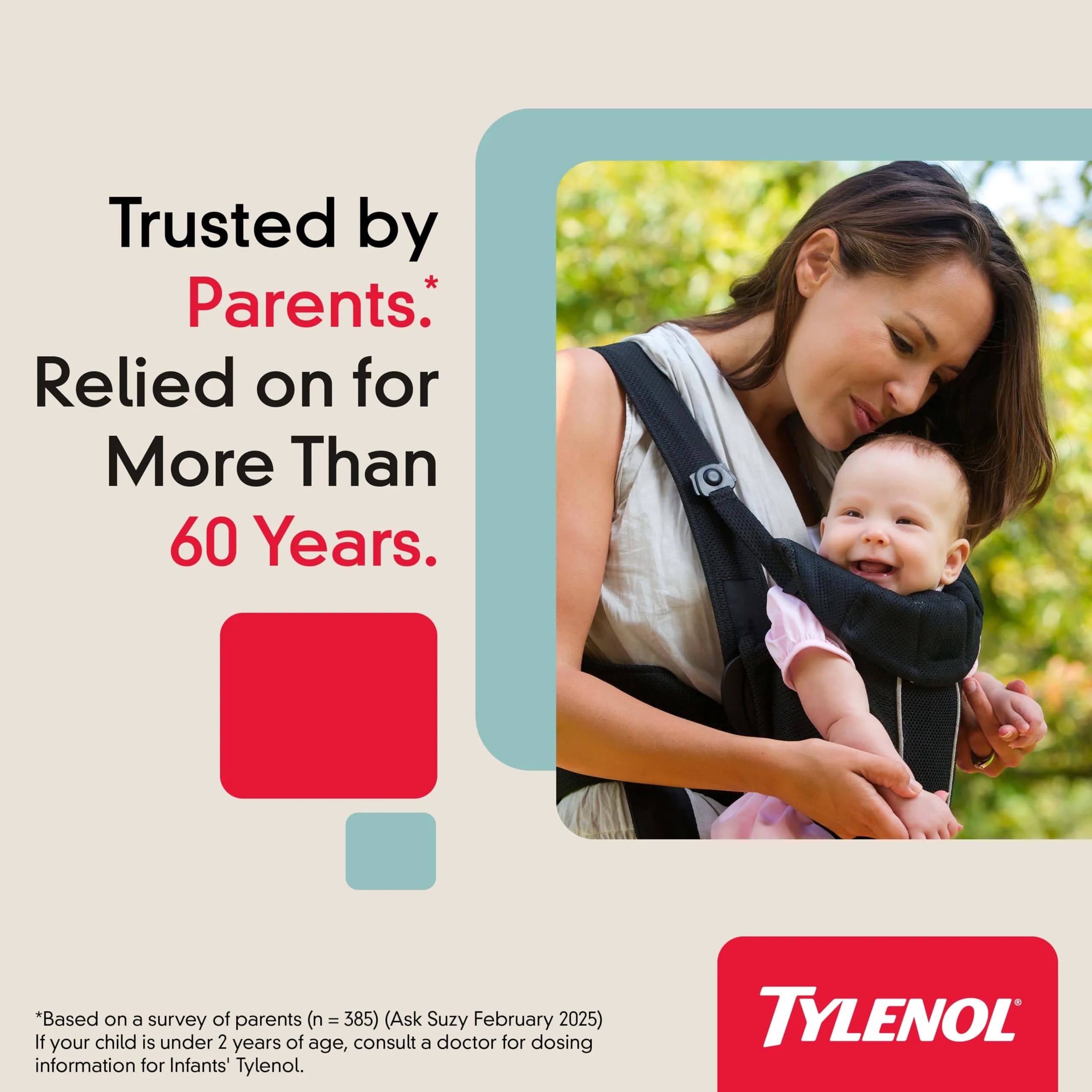 Infants' Tylenol Dye-Free Acetaminophen Oral Suspension, Grape Flavor, 30ml (1 Fl Oz) | Doctor Recommended Pain Relief & Fever Reducer - view 3