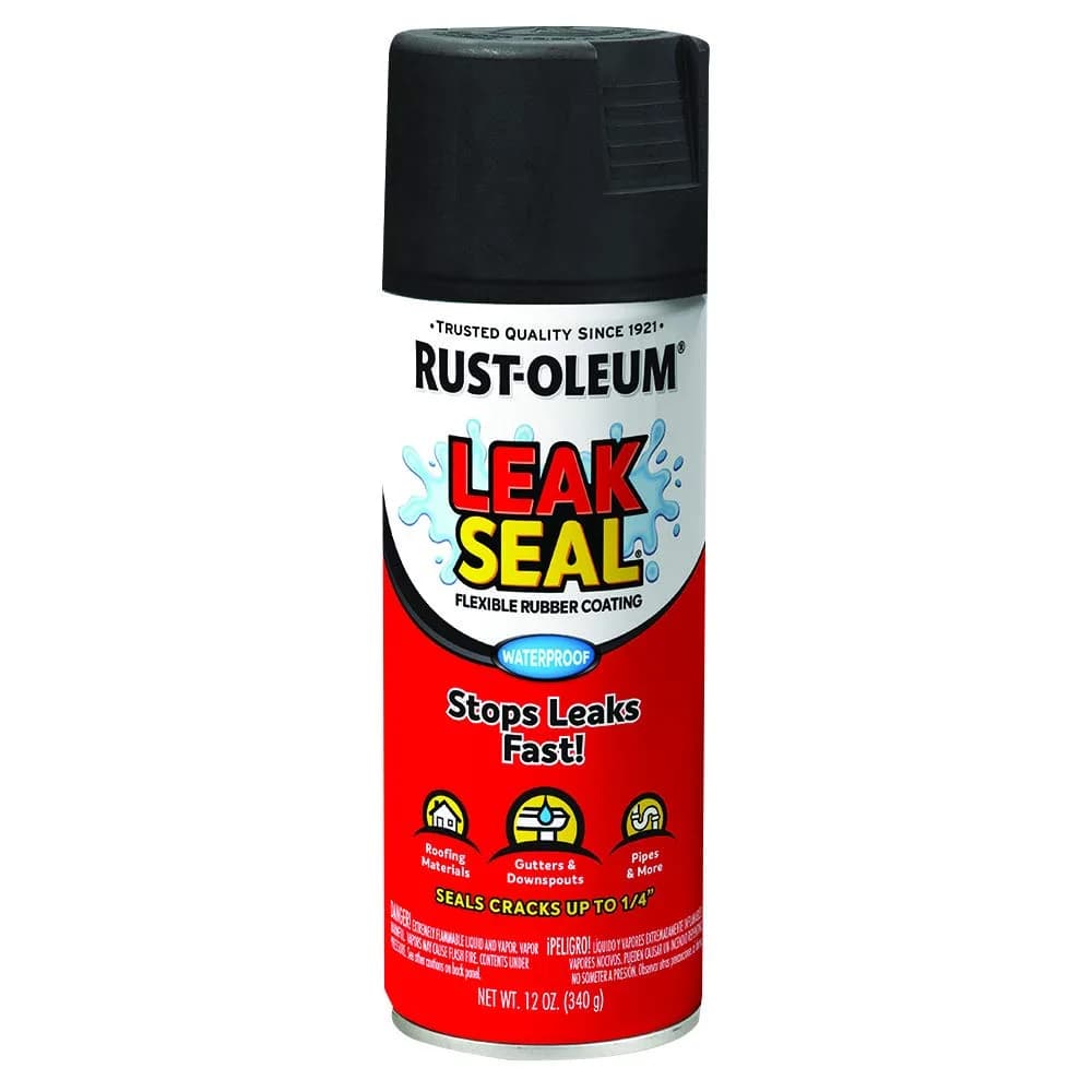 Rust-Oleum LeakSeal Black Flexible Rubber Coating Spray - 12 oz Can - view 2
