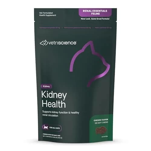 VetriScience Kidney Health Chews for Cats, 120 Count | Supports Kidney Function & Hydration thumbnail 1