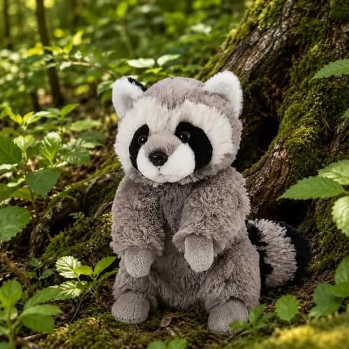 Wild Republic Raccoon Plush 8 Inches | Cuddly Animal Toy for Kids & Collectors thumbnail 2