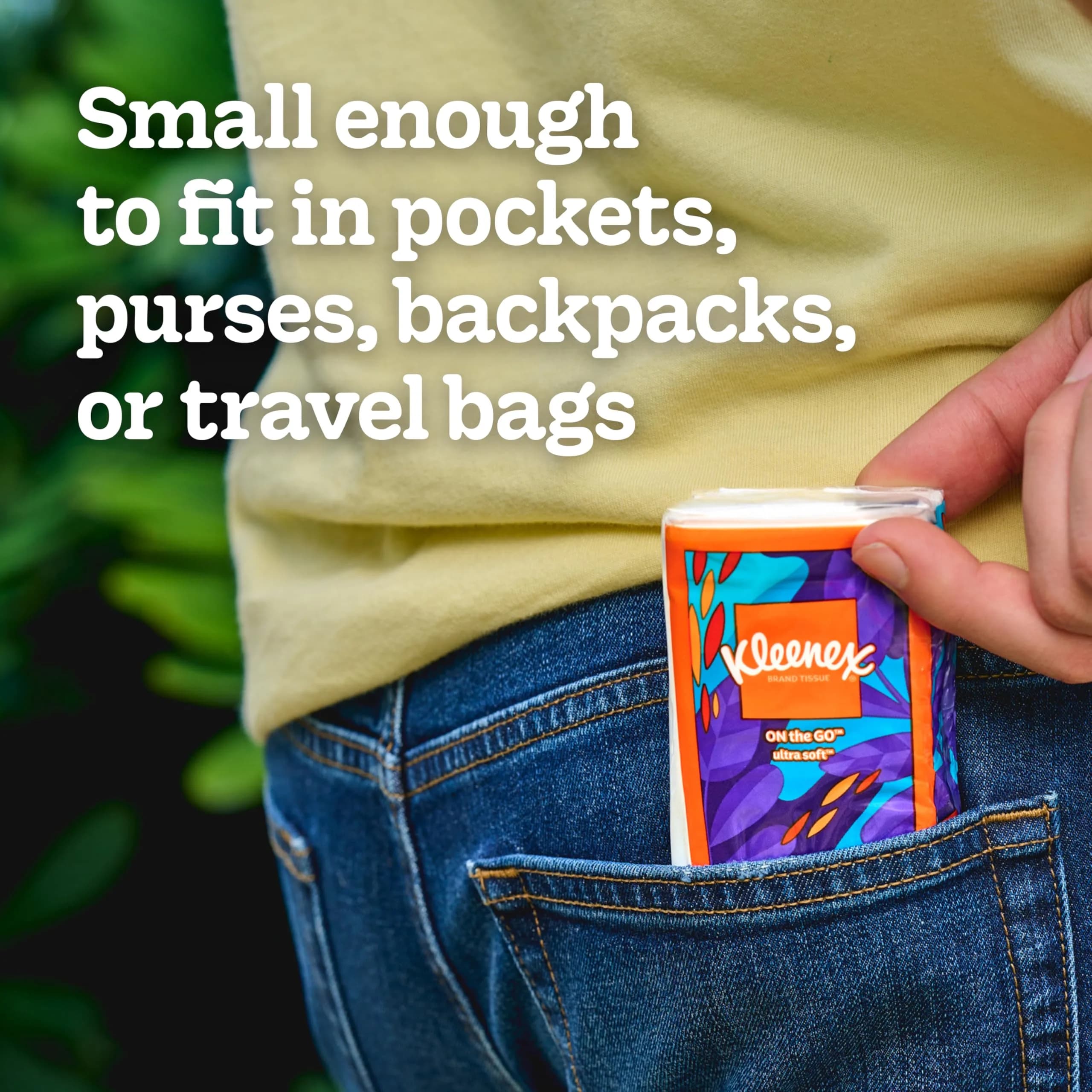Kleenex On-The-Go Facial Tissues, 8 Travel Packs, 10 Tissues per Pack | 3-Ply Soft & Absorbent - view 3