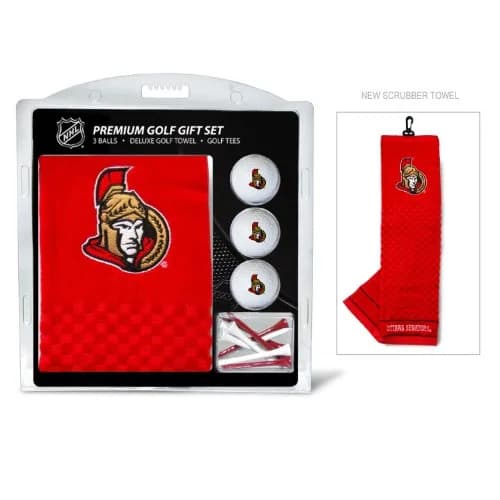 Team Golf NHL Ottawa Senators Embroidered Golf Towel, 3 Golf Ball, and Golf Tee Set | Officially Licensed Fan Gear thumbnail 1