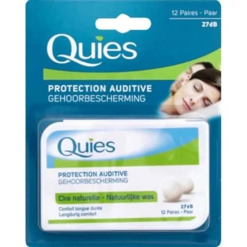 Quies Wax Ear Plugs - 12 pairs | Noise Reduction - 27 dB, Hygienic, Hypoallergenic thumbnail 1