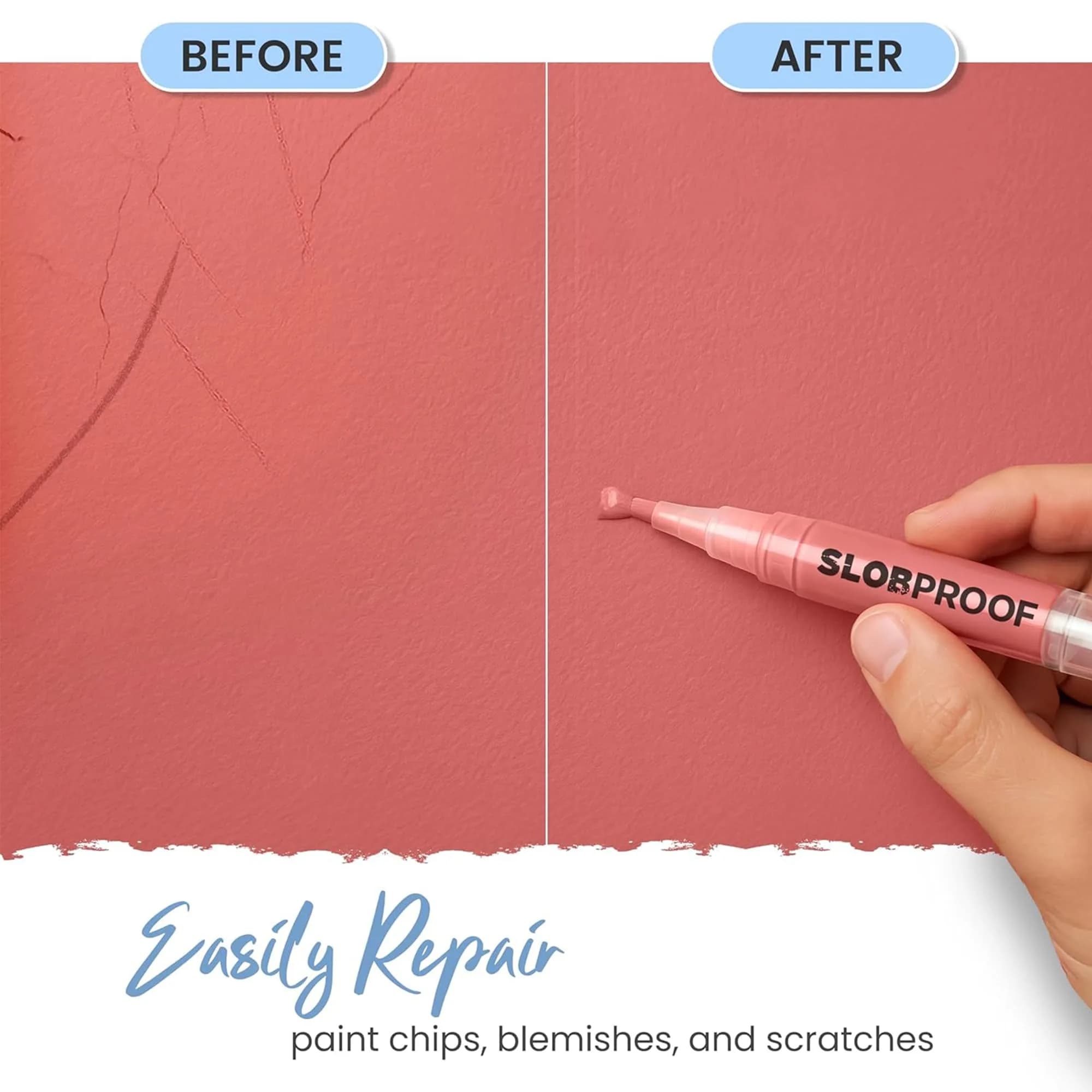 Slobproof Refillable Touch-Up Paint Pen, Pack of 2 - Precision Brush Tip | Mess-Free Tool for Small Areas - view 3