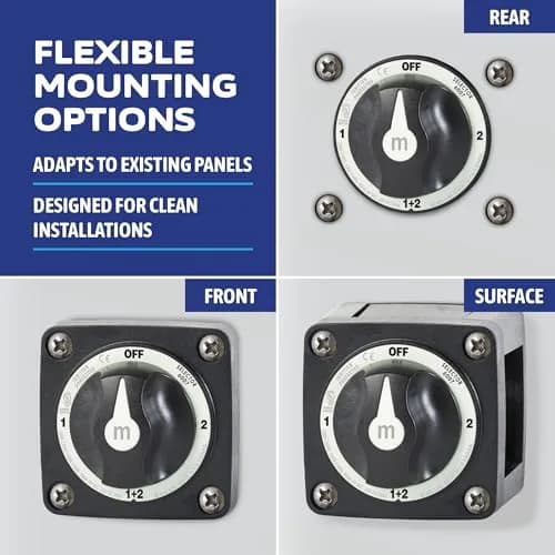 Blue Sea Systems 4-Position Mini Selector Battery Switch, Black | Ignition Protected for Marine Use thumbnail 4