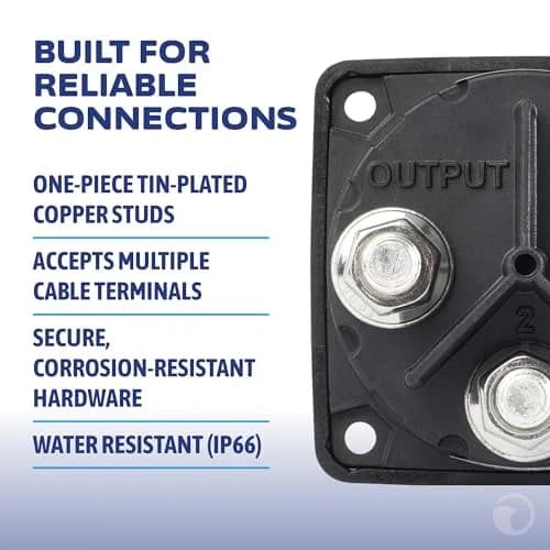 Blue Sea Systems 4-Position Mini Selector Battery Switch, Black | Ignition Protected for Marine Use thumbnail 5