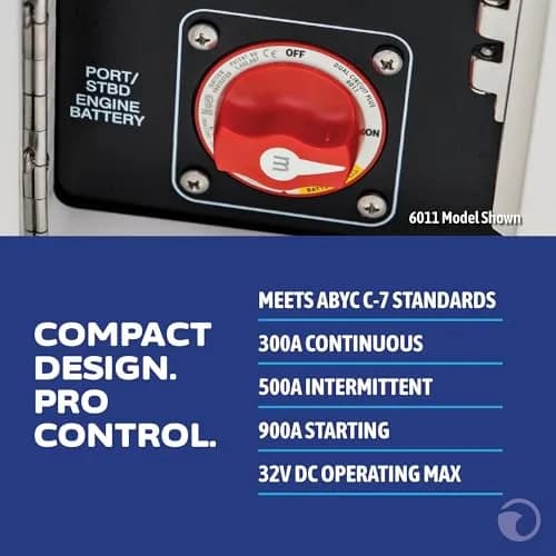 Blue Sea Systems 4-Position Mini Selector Battery Switch, Black | Ignition Protected for Marine Use thumbnail 2