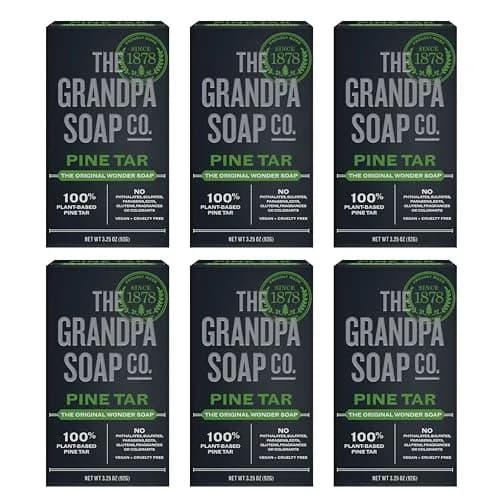 Grandpa's Pine Tar Bar Soap 195 oz (554 g) | 3-in-1 Cleanser Deodorizer Moisturizer for Sensitive Skin thumbnail 1