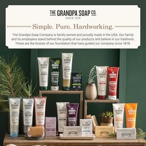 Grandpa's Pine Tar Bar Soap 195 oz (554 g) | 3-in-1 Cleanser Deodorizer Moisturizer for Sensitive Skin thumbnail 7