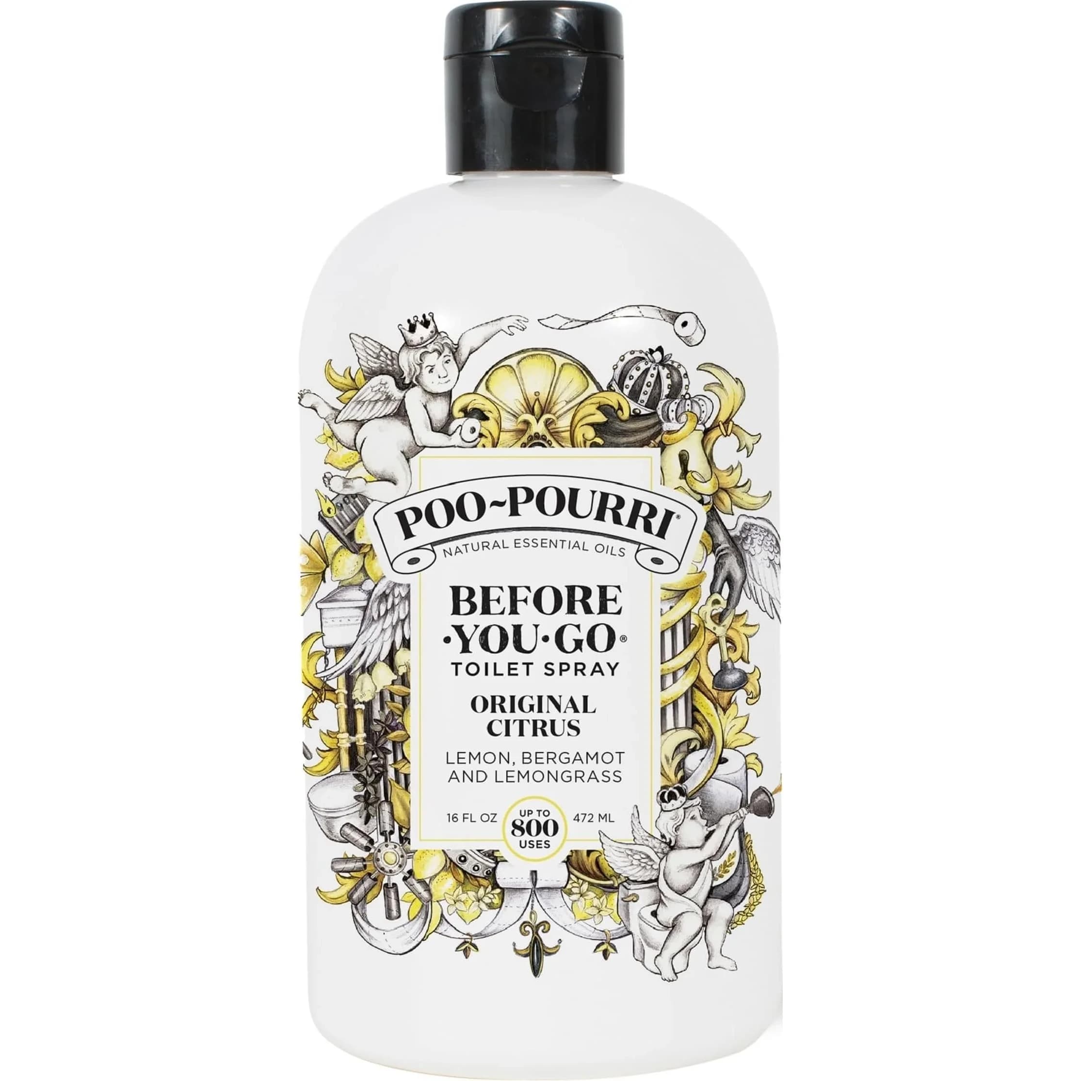 Poo-Pourri Before-You-Go Toilet Spray Refill, Original Citrus 473ml (16 Fl Oz) | Traps Odor Before It Begins - main product image